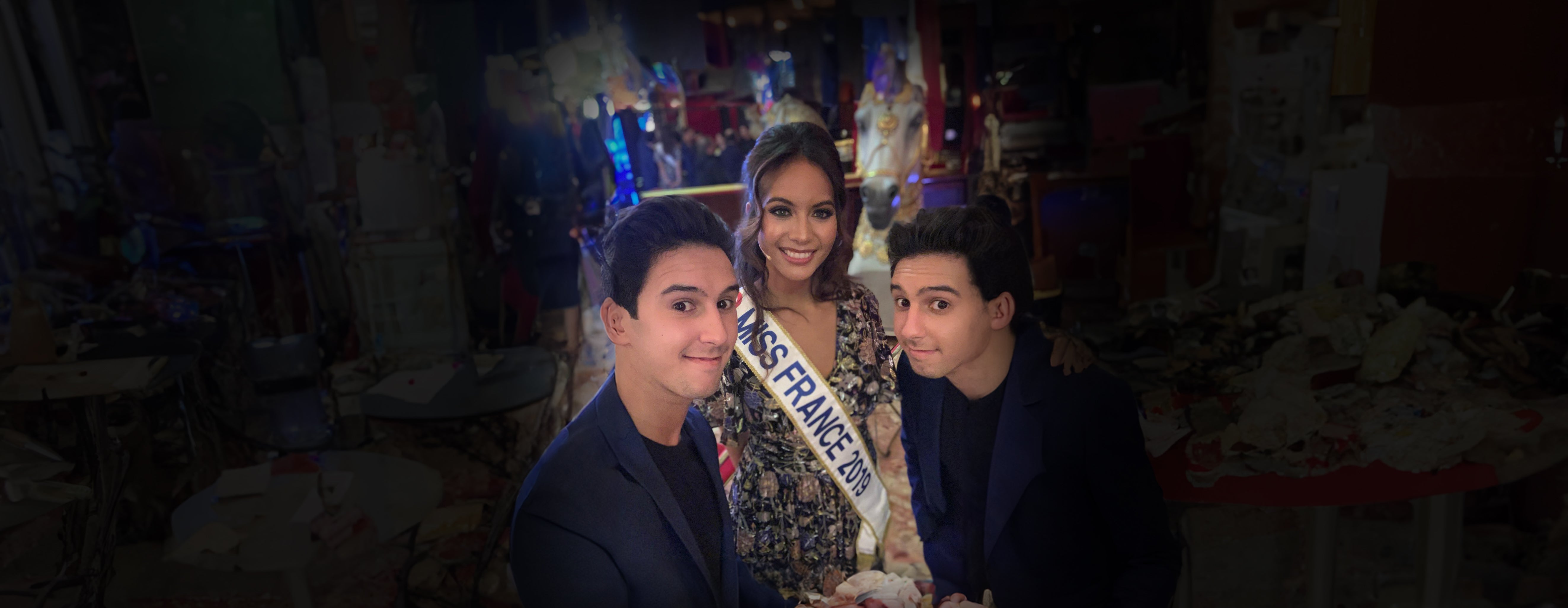 The French Twins with Miss France 2019 Vaimalama Chaves